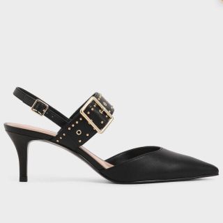 チャールズアンドキース(Charles and Keith)のスタッズ スリングバックヒール Studded Slingback Heels (ハイヒール/パンプス)