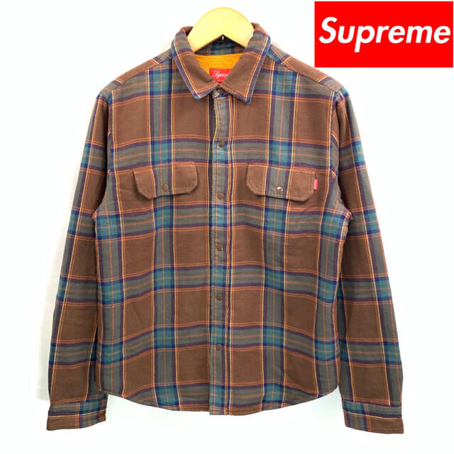 Supreme 裏ボア　チェックフランネルシャツ　Mシャツ