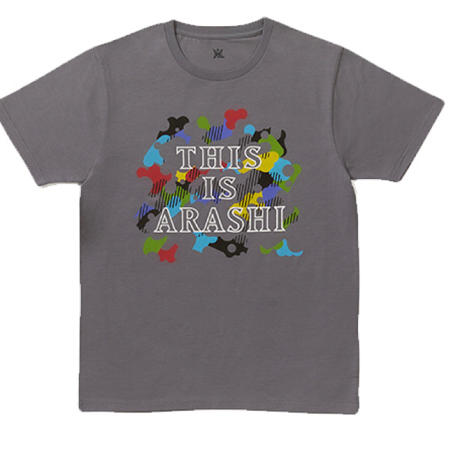 嵐(アラシ)の嵐 ARASHI Anniversary Tour グレー Tシャツ エンタメ/ホビーのタレントグッズ(アイドルグッズ)の商品写真