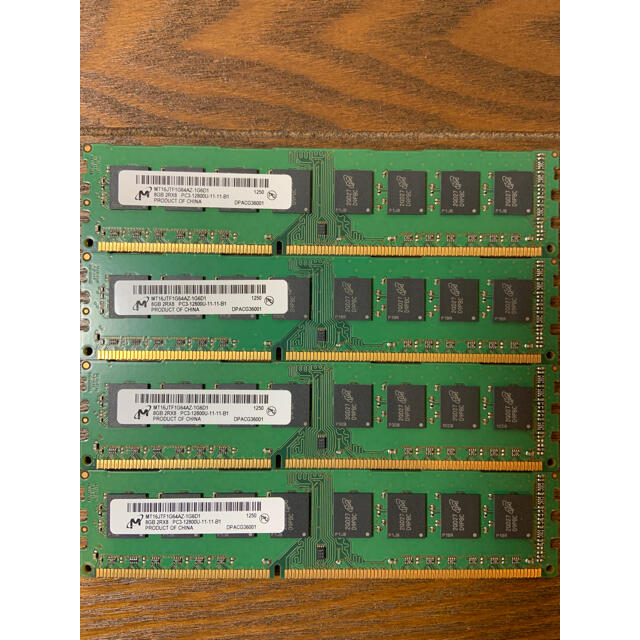 32GBメモリ Micron DDR3 1600MHz PC3-12800