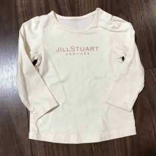 ジルスチュアートニューヨーク(JILLSTUART NEWYORK)の☆美品☆JILLSTUART キッズベビー　長袖ロンT  ロゴTシャツ　白(シャツ/カットソー)