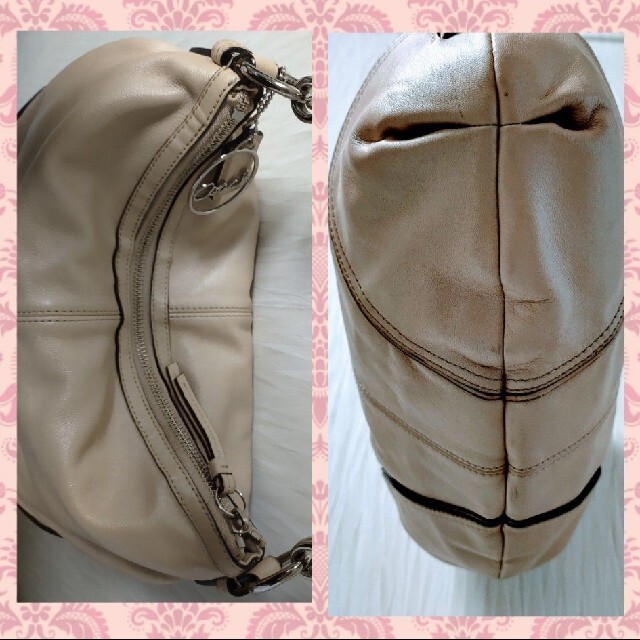 COACH - ✿匿名発送✿COACHベージュレザーショルダーバッグ21967 COACH - ✿匿名発送✿COACHベージュレザーショルダーバッグ21967