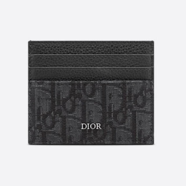 カードホルダー　DIOR オブリークジャガードグレインドカーフスキンメンズ