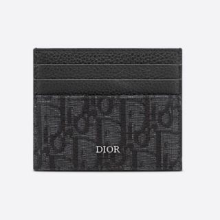 カードホルダー　DIOR オブリークジャガードグレインドカーフスキン(名刺入れ/定期入れ)