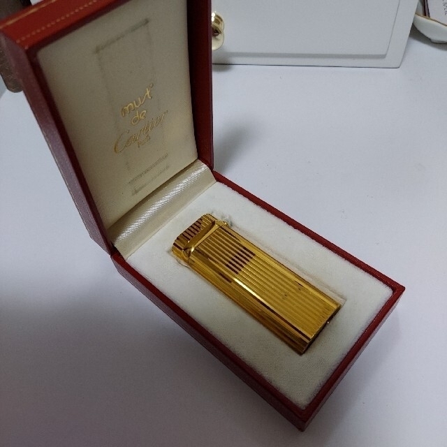 美品 正規 Cartier カルティエ ライター 1Pダイヤ オーバル ゴールド 1