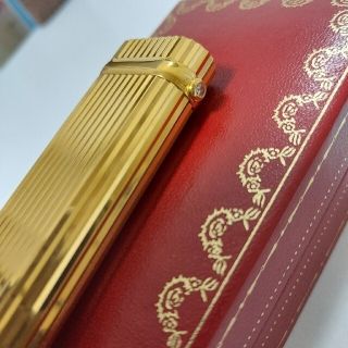 Cartier - 美品 正規 Cartier カルティエ ライター 1Pダイヤ オーバル ...