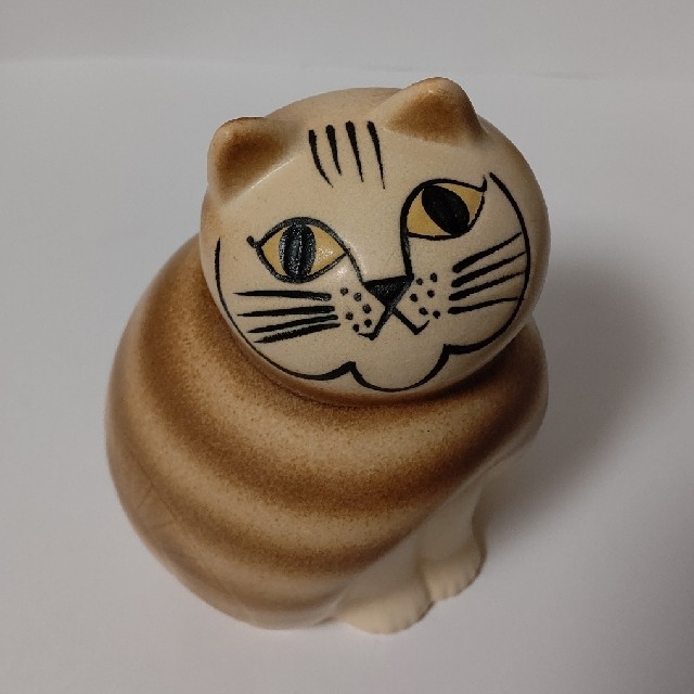 リサラーソン ミア セミミディアム ブラウン 猫の置物 www ...
