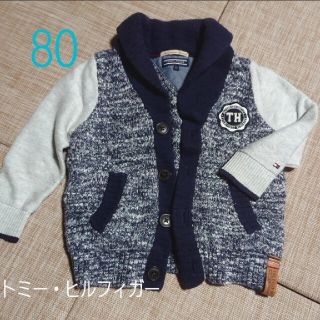 トミーヒルフィガー(TOMMY HILFIGER)のトミーヒルフィガー　ニットカーディガン　80(カーディガン/ボレロ)