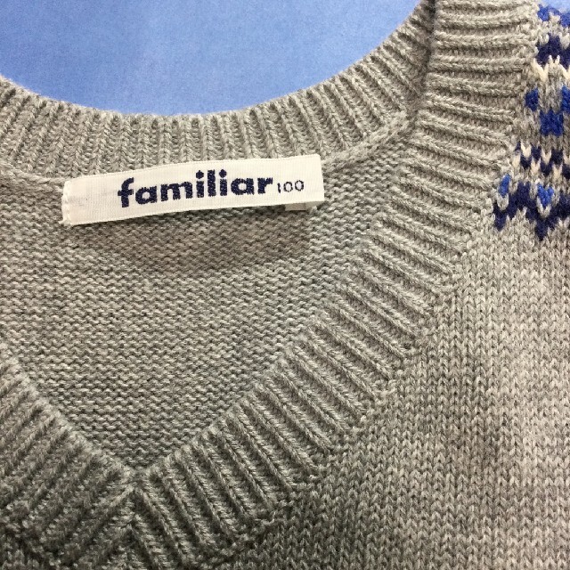 familiar(ファミリア)のfamiliar　ファミリア　ベスト　サイズ:100 キッズ/ベビー/マタニティのキッズ服男の子用(90cm~)(ニット)の商品写真