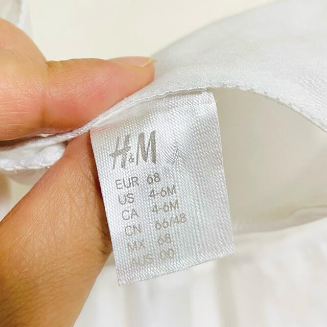 H&M(エイチアンドエム)のH&M ワンピース  ドレス　サイズ70 ヘアドレス付 キッズ/ベビー/マタニティのベビー服(~85cm)(ワンピース)の商品写真