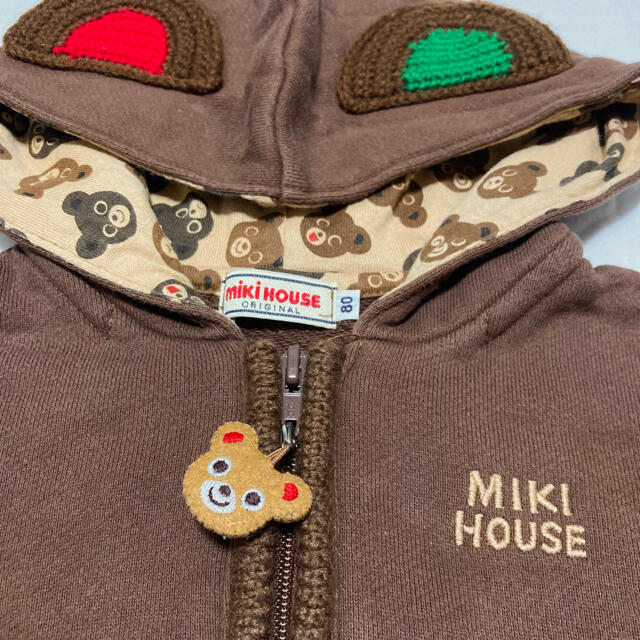 mikihouse(ミキハウス)のミキハウス　パーカー　上着　トップス　80 アウター キッズ/ベビー/マタニティのベビー服(~85cm)(ジャケット/コート)の商品写真