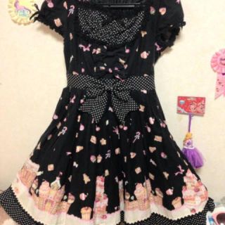 アンジェリックプリティー(Angelic Pretty)のAngelic Prettyお菓子柄OP(ひざ丈ワンピース)