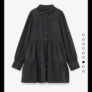 ザラ(ZARA)の❤️‍🔥値段交渉あり❤️‍🔥ZARA ワンピース ダークグレー(ひざ丈ワンピース)