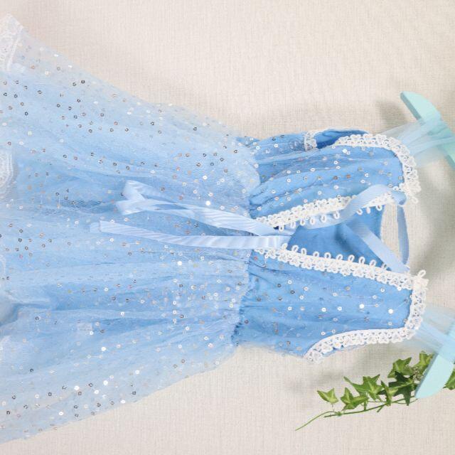 アイスブルー ワンピース　１1０㎝ キッズ/ベビー/マタニティのキッズ服女の子用(90cm~)(ワンピース)の商品写真