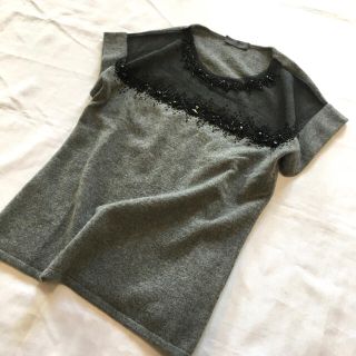 アルベルタフェレッティ(ALBERTA FERRETTI)の【美品】ALBERTA FERRETTI＊ビジュー素敵＊カシミヤ・シルク混＊上質(ニット/セーター)