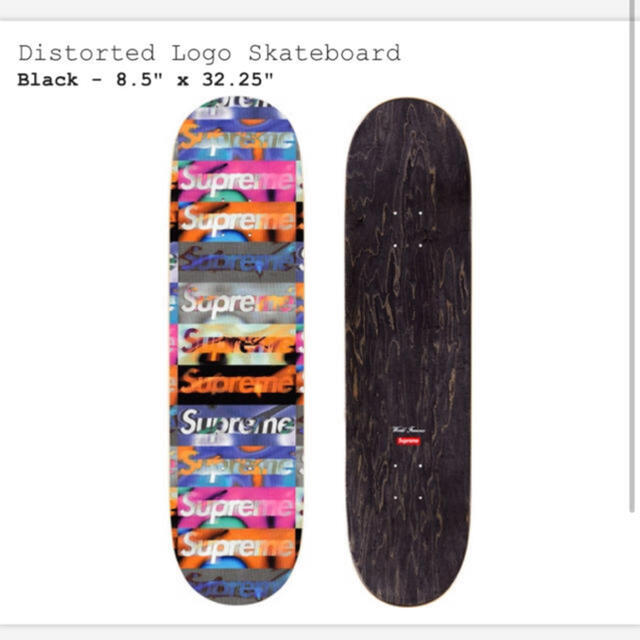 2020ss Supreme Distorted Logo Skateboard
