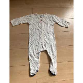 プチバトー(PETIT BATEAU)の専用**プチバトー　足つきロンパース カバーオール　12m74cm(ロンパース)