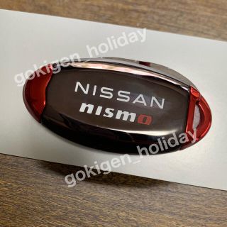 ニッサン(日産)の日産純正 NISMO インテリジェントキーケース(ダーククローム/レッド)(車外アクセサリ)