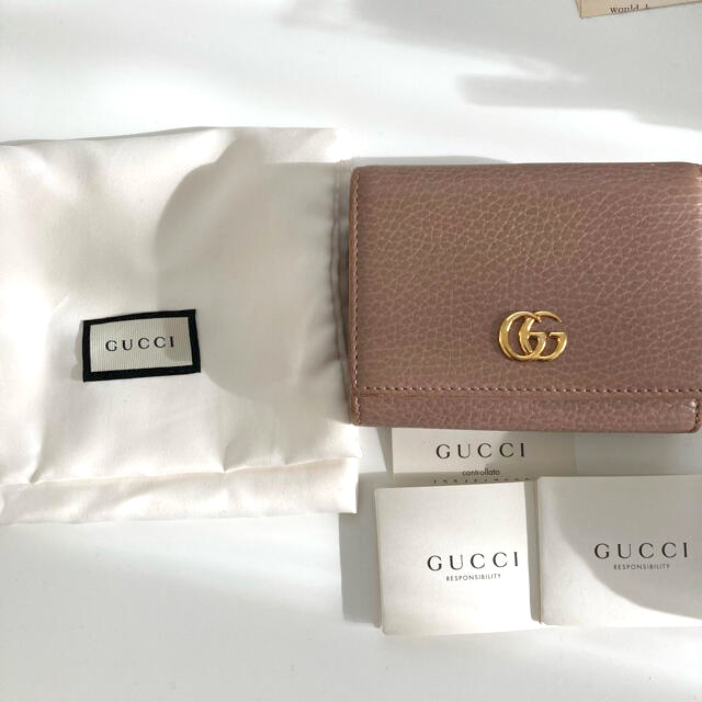 GUCCI グッチ GGマーモント 二つ折り 財布 ベージュ - sartook.ir