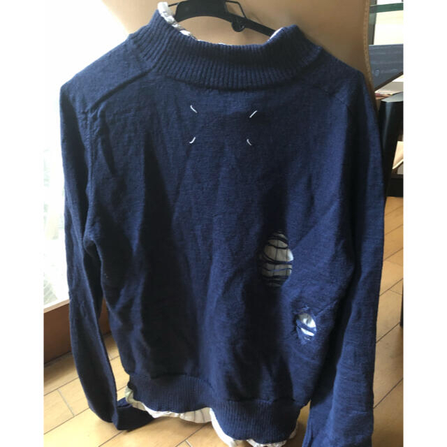 マルジェラ モックネックニット 紺 新宿伊勢丹で購入 定価97900円(円