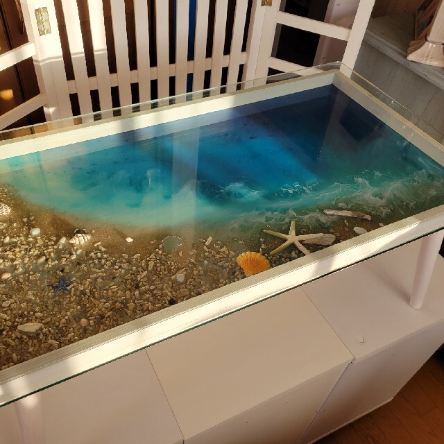 きらりと 送料無料海アートパネル 海レジン エメラルドグリーン 壁掛け