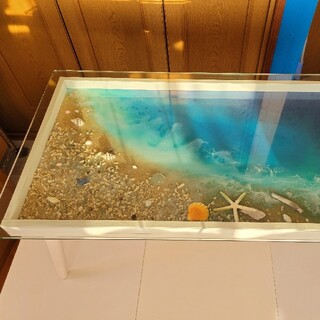 海を感じる レジンアートテーブル NO.1の通販 by Rebirth｜ラクマ