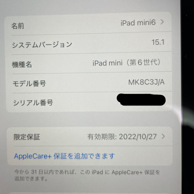 iPad mini 6 wifi + cellular 64GB SIMフリー