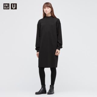 ユニクロ(UNIQLO)のUNIQLO U スウェットモックネックワンピース(ひざ丈ワンピース)