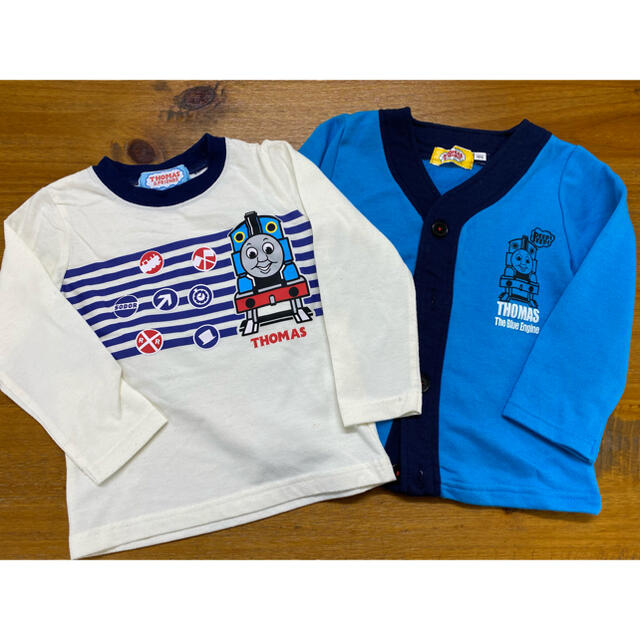 トーマス　長袖Tシャツ  カーディガン　100cm キッズ/ベビー/マタニティのキッズ服男の子用(90cm~)(Tシャツ/カットソー)の商品写真