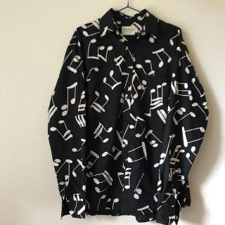 サンローラン(Saint Laurent)の音符柄　シャツ　サンローランパリ風(シャツ)