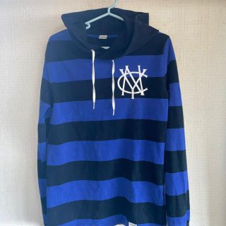 トミー(TOMMY)のTommy トミー プルオーバー パーカー ブラック ×ブルーボーダー (パーカー)