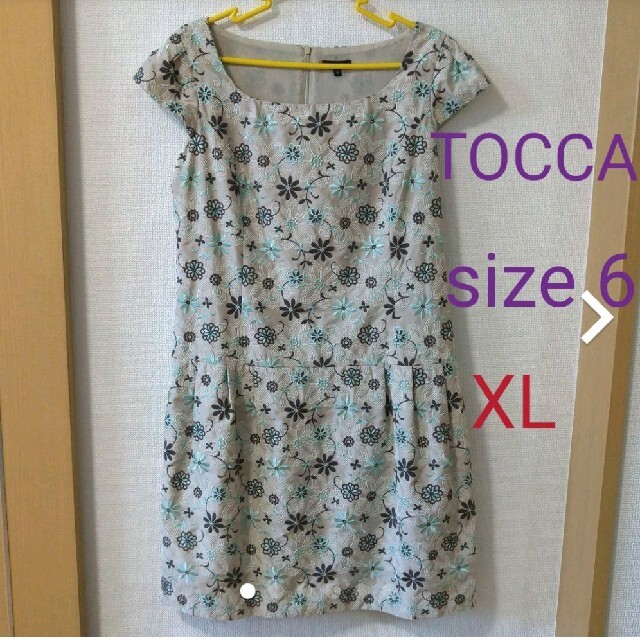 TOCCA - TOCCA トッカ 花柄 刺繍 ワンピース サイズ6 XL 大きいサイズ