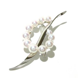 ミキモト(MIKIMOTO)のmikimoto(ミキモト) ブローチ新品同様  白(ブローチ/コサージュ)