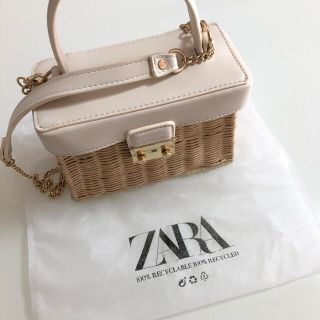 ザラ(ZARA)の【値下げ】ZARA かごバック ハンドルオープンミノディエール(かごバッグ/ストローバッグ)