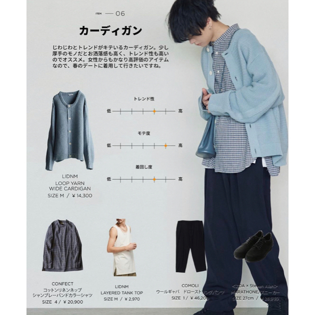 SUNSEA(サンシー)のlidnm LOOP YARN WIDE CARDIGAN メンズのトップス(カーディガン)の商品写真