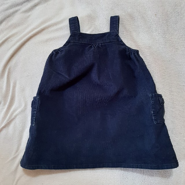 PETIT BATEAU(プチバトー)のプチバトー　コーデュロイ　ワンピース　紺　18m 81cm キッズ/ベビー/マタニティのベビー服(~85cm)(ワンピース)の商品写真