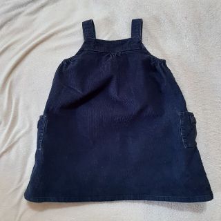 プチバトー(PETIT BATEAU)のプチバトー　コーデュロイ　ワンピース　紺　18m 81cm(ワンピース)