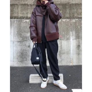 ビューティアンドユースユナイテッドアローズ(BEAUTY&YOUTH UNITED ARROWS)のななさん専用6(Roku)  フェイクレザーボアブルゾン size36(ブルゾン)