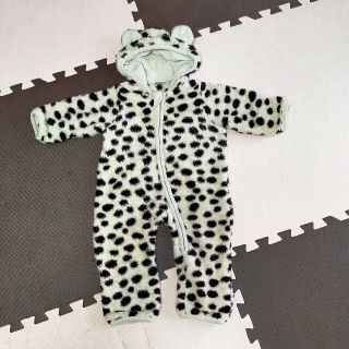 ベベ(BeBe)のべべ　ebaby　つなぎ　ﾓｺﾓｺ　ﾋｮｳ柄　きぐるみ　動物　60 70 80(カバーオール)