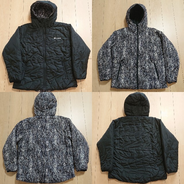 XL 良品 Subciety リバーシブルダウンパーカー ブラック スネーク ...