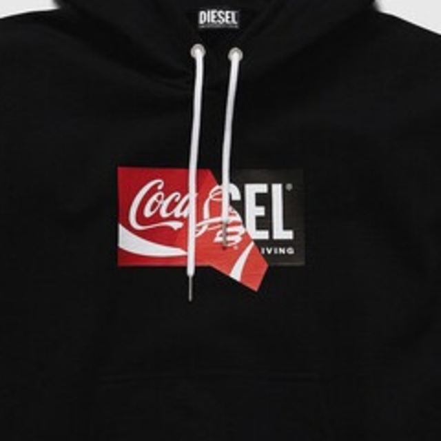 DIESEL パーカー　Coca-Cola コカコーラ　ロゴ　ブラック　XL