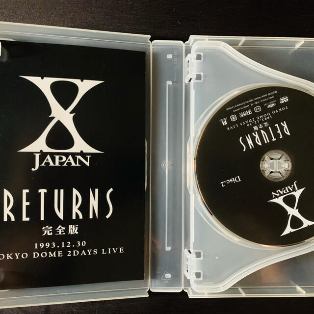 XJAPAN RETURNS　完全版　1993．12．30 DVD　美品‼️ エンタメ/ホビーのDVD/ブルーレイ(ミュージック)の商品写真