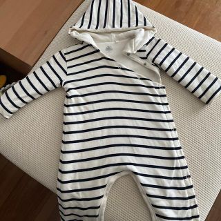 プチバトー(PETIT BATEAU)のプチバトー　マリニエール　カバーオール74cm(カバーオール)