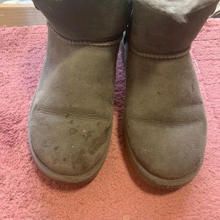 アグ(UGG)のUGG ugg アグ　ムートンブーツ　MINI BAILEY BUTTON グレ(ブーツ)