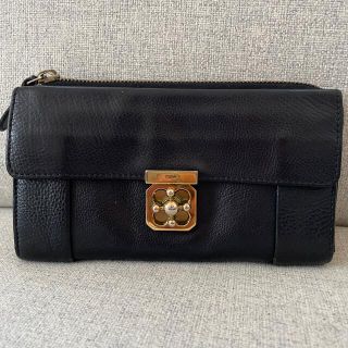 クロエ(Chloe)のChloe 人気のエルシー　ブラック長財布(財布)