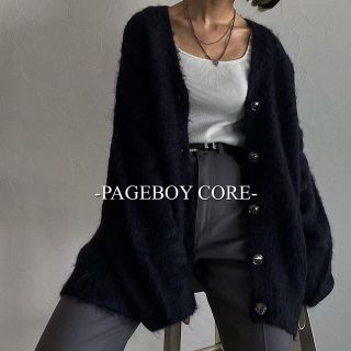 ページボーイ(PAGEBOY)のPAGE BOYページボーイ　スクラッチシャギーニットカーディガン(カーディガン)