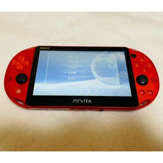 プレイステーションヴィータ(PlayStation Vita)の☆画面傷無し☆PSVita PCH-2000 ZA26 本体 メタリックレッド(家庭用ゲーム機本体)