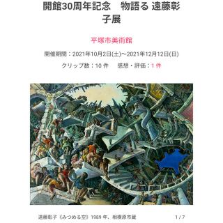 遠藤彰子展 平塚市美術館  ペアチケット 展示(美術館/博物館)