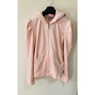 ジューシークチュール(Juicy Couture)のジューシークチュール　ベロアパーカー M ピンク(パーカー)