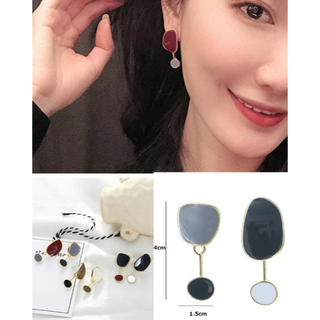 おおぶり レトロ ピアス 秋冬 揺れる(ピアス)